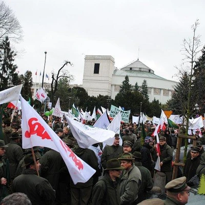 Strajk Leśników Przeciwko Prywatyzacji LP - Warszawa