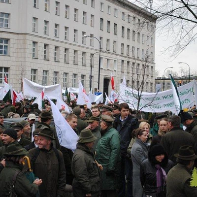 Strajk Leśników Przeciwko Prywatyzacji LP - Warszawa