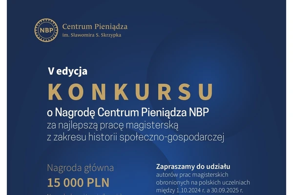 Plakat V edycji konkursu o nagrode centrum pieniądza NBP