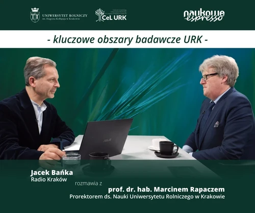 Okładka odcinka z prof. dr hab. inż. Marcinem Rapaczem: Kluczowe obszary badawcze URK