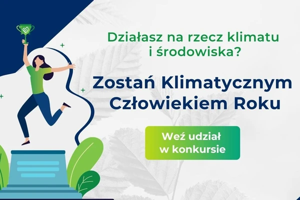 Plakat konkursu Konkurs Ministerstwa Klimatu i Środowiska "Klimatyczny Człowiek Roku 2025